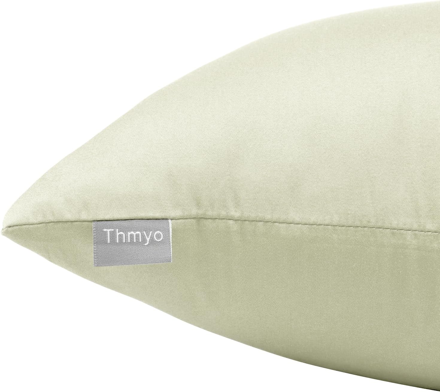 Thmyo 4-Pack 100% Cotton Comfortable Solid Decorative Throw Pillow Case Square Cushion Cover Pillowcase Sublimation Blank Pillow Covers DIY…