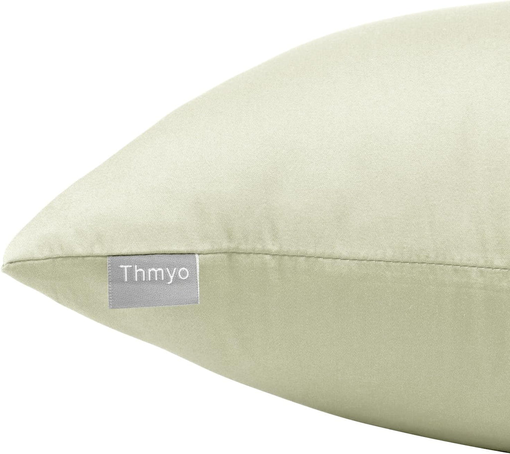 Thmyo 4-Pack 100% Cotton Comfortable Solid Decorative Throw Pillow Case Square Cushion Cover Pillowcase Sublimation Blank Pillow Covers DIY…