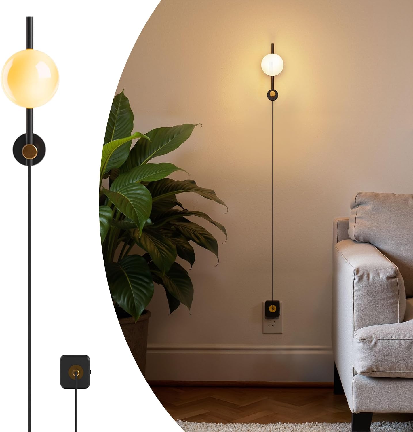 Llohasled L LOHAS LED Night Lights Plug into Wall, Dimmable Night Light, Dusk to Dawn Sensor, 0-100LM Adjustable Brightness, Soft White 300…
