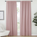Nicetown Light Reducing Curtain Panels Window Draperies - (Blush Pink Color) 52x84 inch, 2 Pieces, Insulating Room Darkening Drapes for Bed…