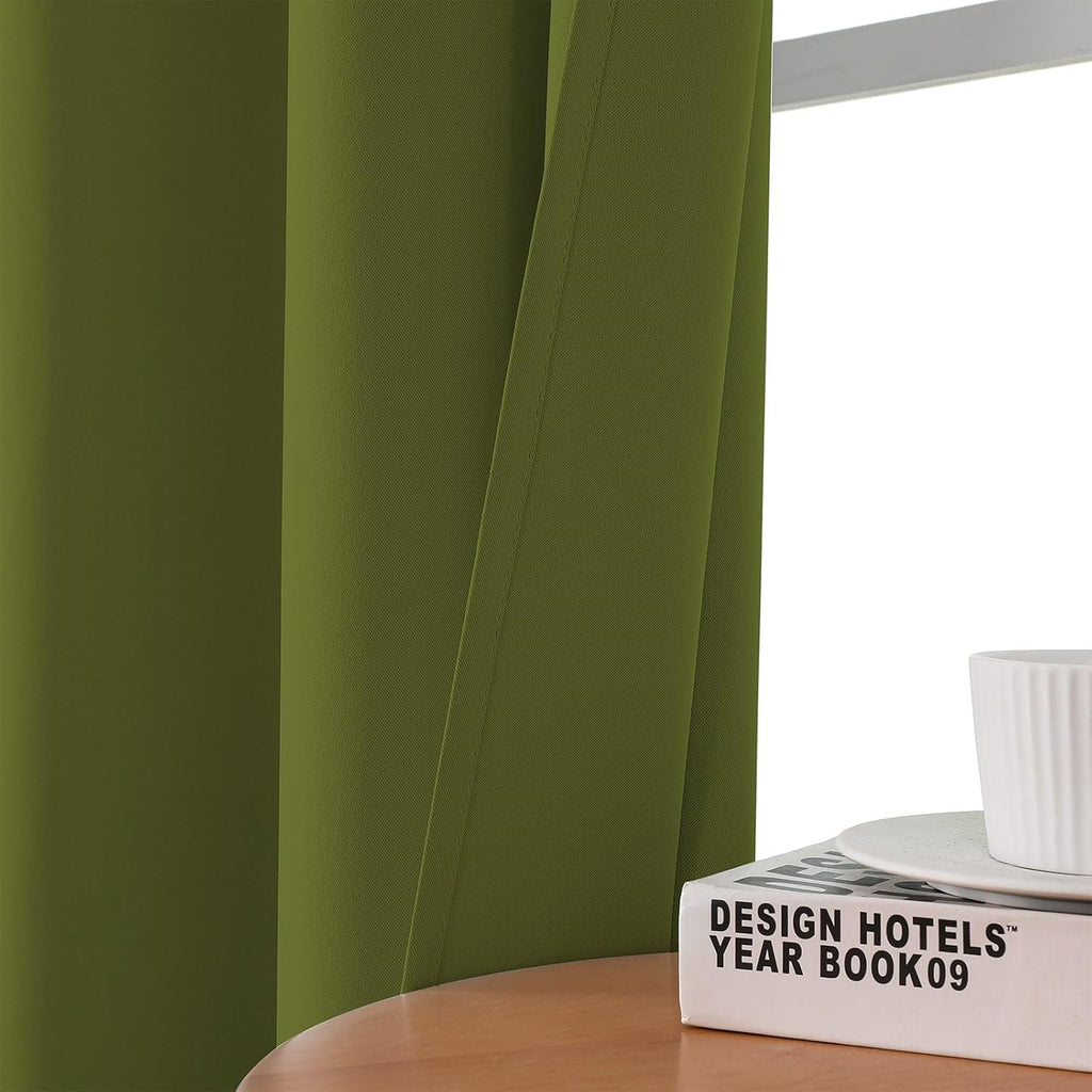 Cucraf Green Blackout Curtains 84 inch Length 2 Panels Set, Room Darkening Drapes for Living Room Bedroom, Thermal Insulated Light Blocking…