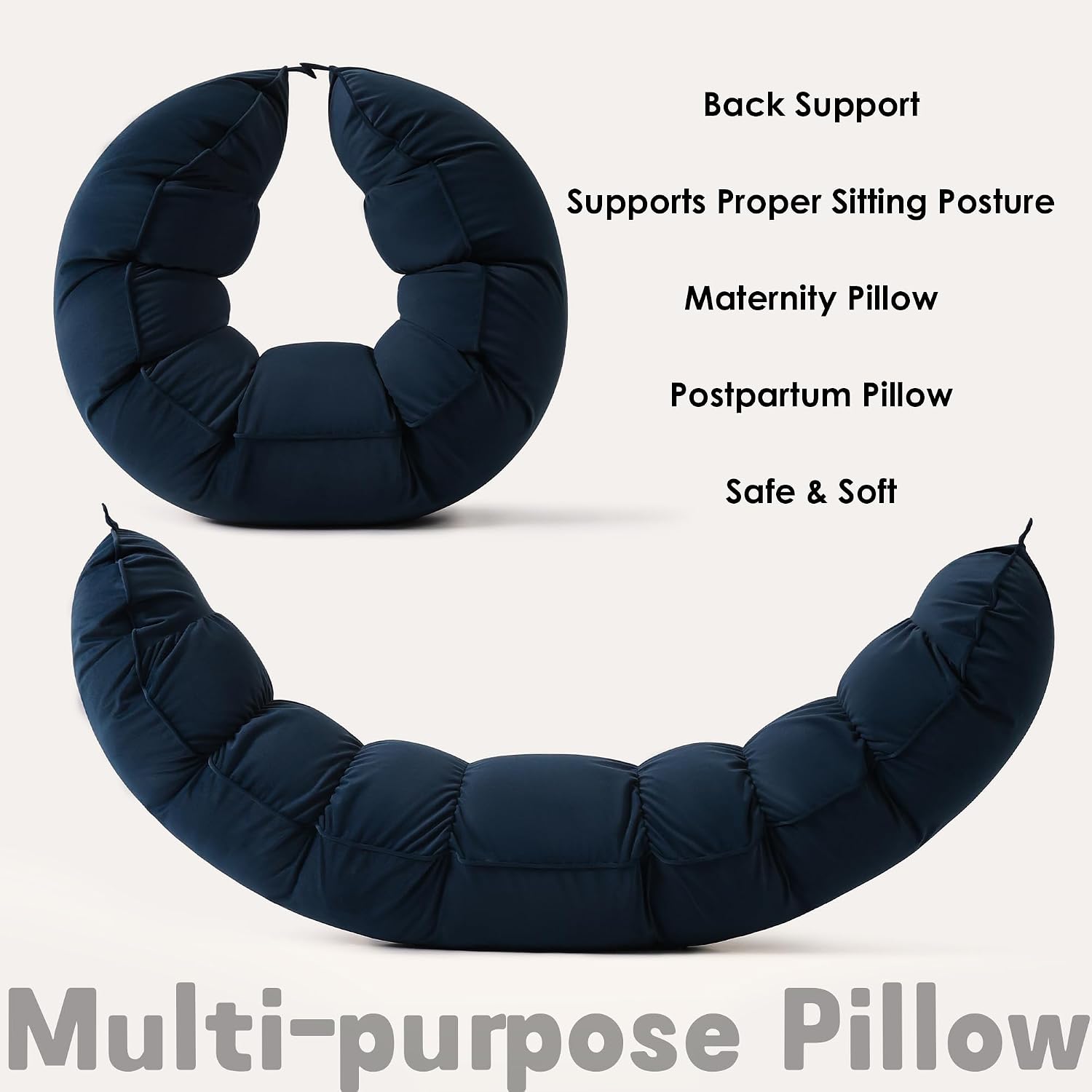 Peallow(Pat. Pend) – Long Round Body Pillow for Adults, Bolster Pillow for Sleeping, Soft and Supportive Pillow for Sleeping & Lumbar…