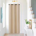 Nicetown Temporary Door Window Curtain, Privacy Doorway Curtain for Room Divide Grommet Portable Closet Thermal Insulated Accordian Door Cu…