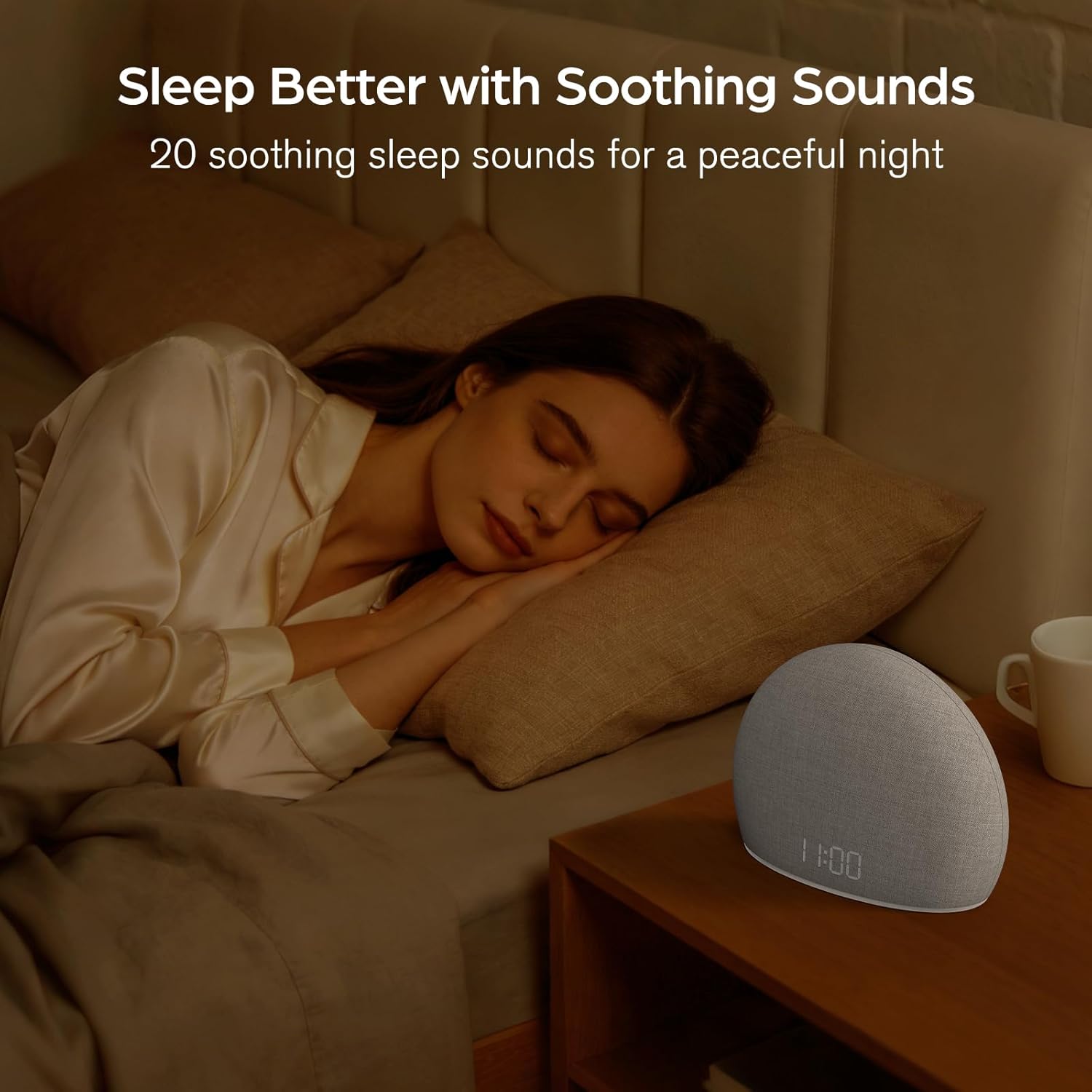 HOUSBAY Sunrise Alarm Clock with White Noise Sound Machine – Wake-Up Light for Bedroom, 5 Gentle Alarm Sounds, 20 Soothing Sleep Sounds…