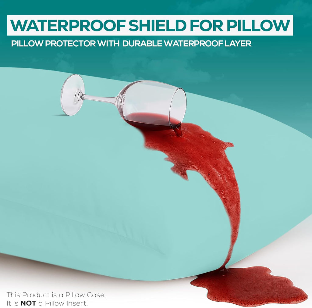 Utopiabedding Utopia Bedding 100% Waterproof Pillow Protectors with Zipper Standard Size (Set of 2), Bed Bug and Dust Mite Proof Zippered P…