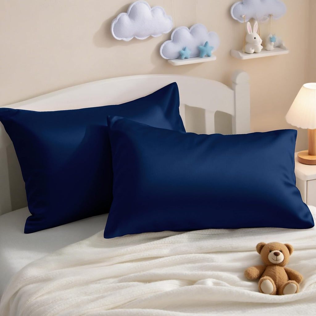 Ntbay 2 Pack Pillows with Egyptian Cotton Pillowcases, Soft Cotton Down Alternative 13x18 Envelope Pillows for Sleeping in Crib Bed - Machi…