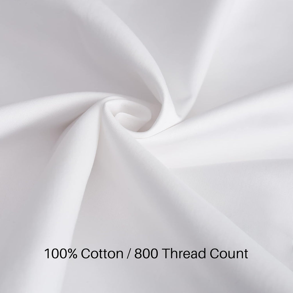 Oubonun 100% Cotton Body Pillowcase - 800 Thread Count/21x54, Moisture Absorbent and Breathable, Hotel Body Pillow Cover for All Seasons, W…