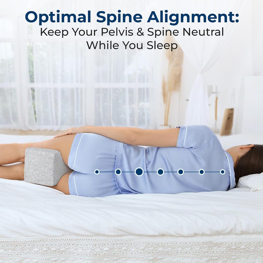 5Starsunited 5 STARS UNITED Knee Pillow for Side Sleepers - Hip, Memory Foam Leg Cushion for Side Sleeping - Between Legs Pillow for Sciat…