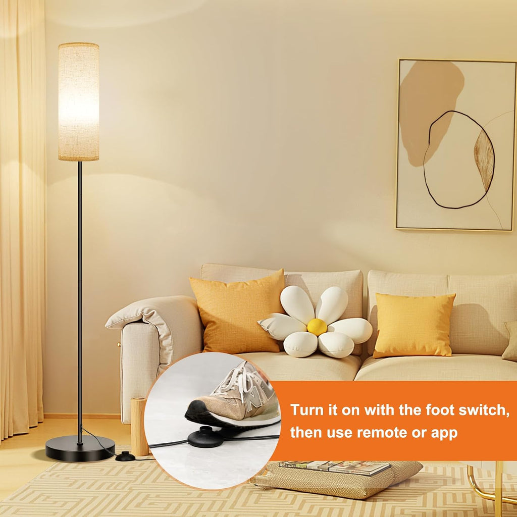 FRIDEKO HOME Floor Lamp, 9W 800LM Color Changing Smart Lamp with Music Sync, App & Remote Control, Adjustable Brightness & Color…