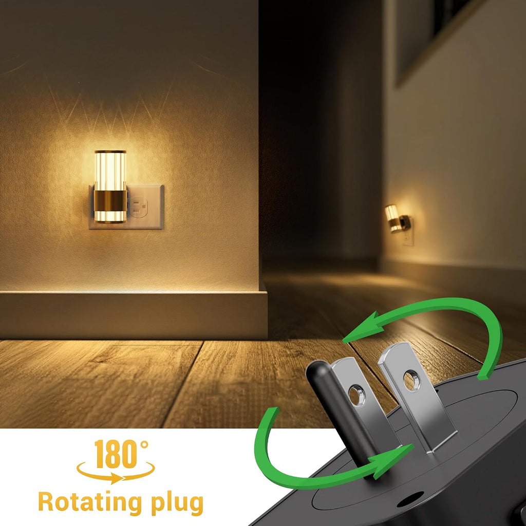 L LOHAS LED Night Light, Automatic Night Lights Plug into Wall, 0-100LM Adjustable Brightness LED Night Light, Dimmable Night Lights Plug…