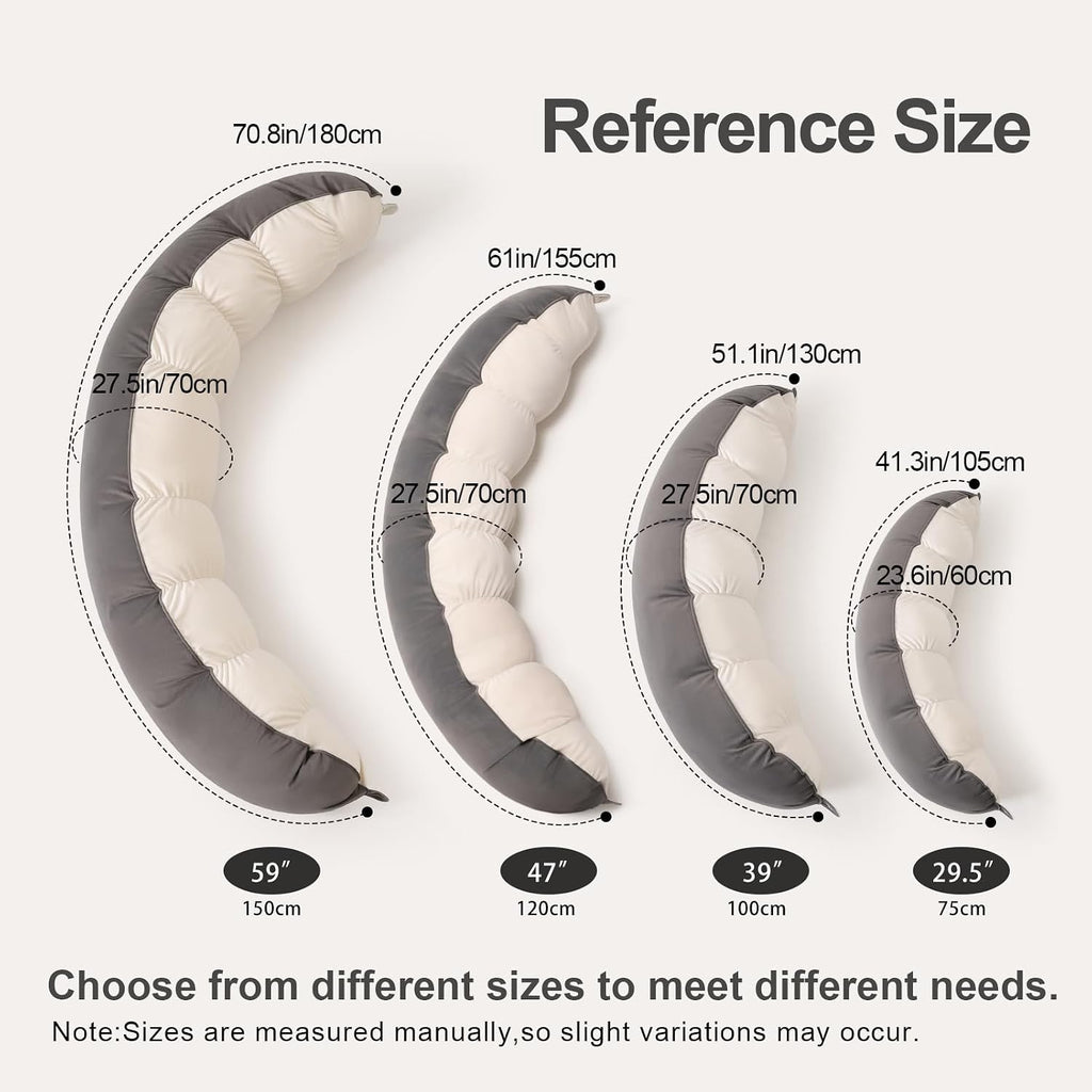 Peallow(Pat. Pend) – Long Round Body Pillow for Adults, Bolster Pillow for Sleeping, Soft and Supportive Pillow for Sleeping & Lumbar…