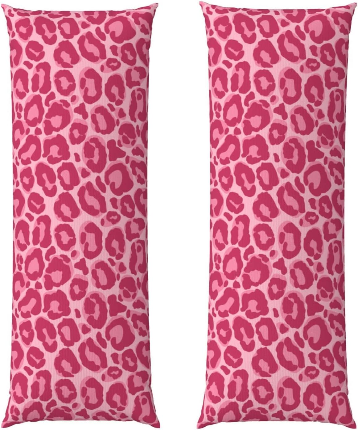 Sovvin Pink Leopard Print Body Pillow Cover Long Pillow Case with Zipper Decorative Soft Cushion Bedding Pillowcase for Couch Bedroo…
