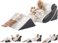 Wsofrlac 4PCS Orthopedic Bed Wedge Pillow Set for Sleeping, Post Surgery Foam Support Pillows for Back, Neck and Leg, Adjustable Triangle…