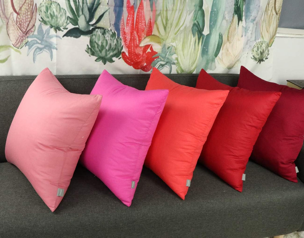 Thmyo 4-Pack 100% Cotton Comfortable Solid Decorative Throw Pillow Case, Square Cushion Cover Pillowcase Sublimation Blank Pillow Covers DI…