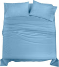 Royalelinens ROYALE LINENS 100% Organic Cotton King Sheet Set - Percale Weave - 4 Pieces Set - 1 Flat, 1 Deep Pocket Fitted Sheet and 2 Pil…