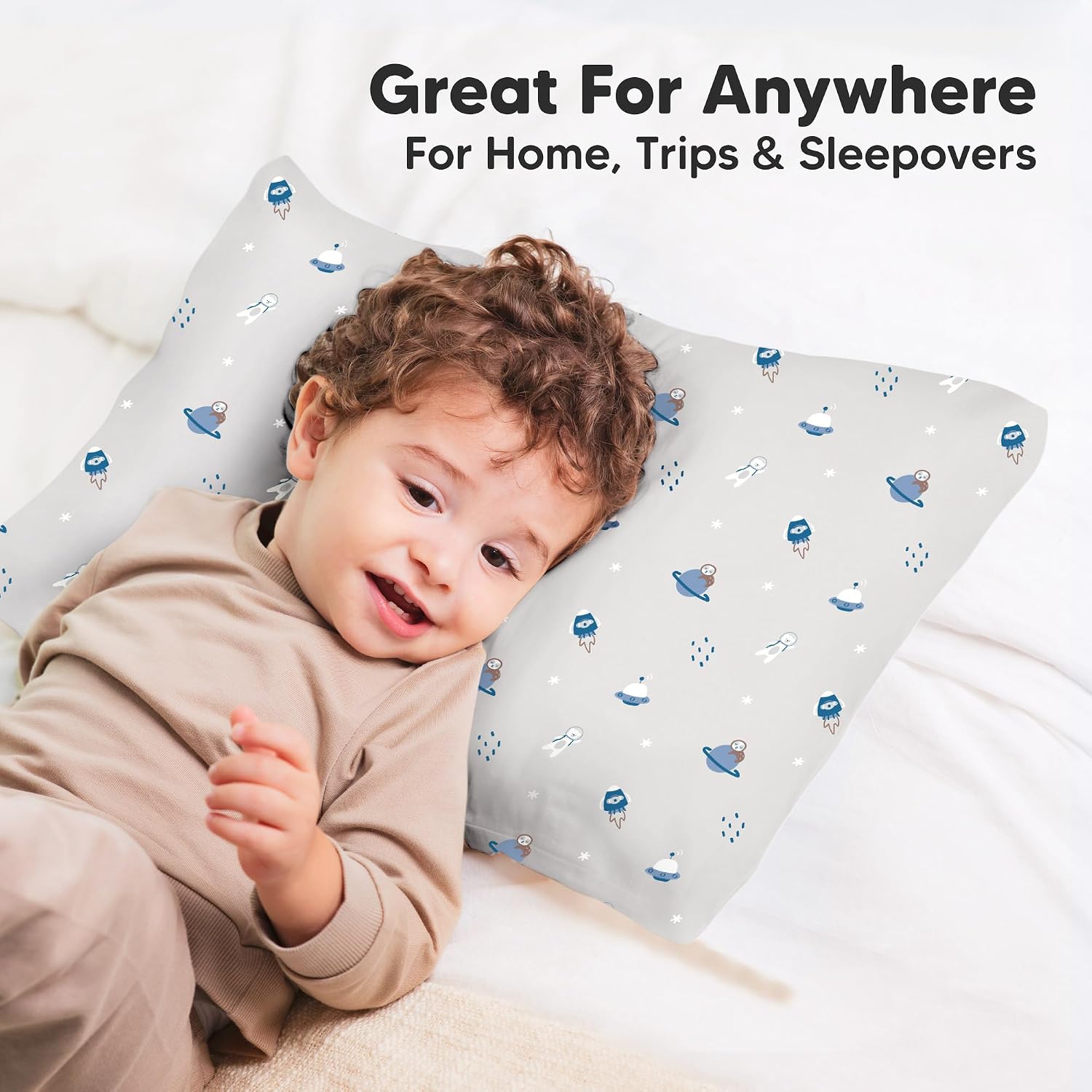 KeaBabies Toddler Pillowcase 13"x18" - Organic Cotton Toddler Pillowcase for Kids, Boys, Girls, Soft & Durable Cotton Cover for Miniature…
