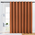 NICETOWN Lower Noise Room Divider Curtain Screen Partitions, Burnt Orange, 1 Panel, 84" Tall x 120" Wide, Blackout Sound Reducing Curtain…