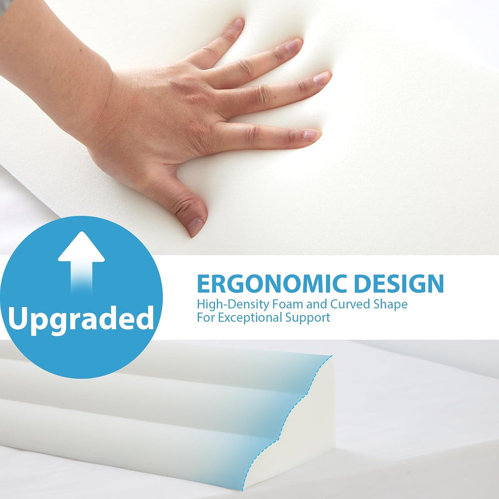 MEGCXIT Queen Bed Wedge Pillow for Headboard, 60"x10"x6", Bed Gap Filler Queen, Headboard Pillow, Pillow Wedge for Headboard Gap…