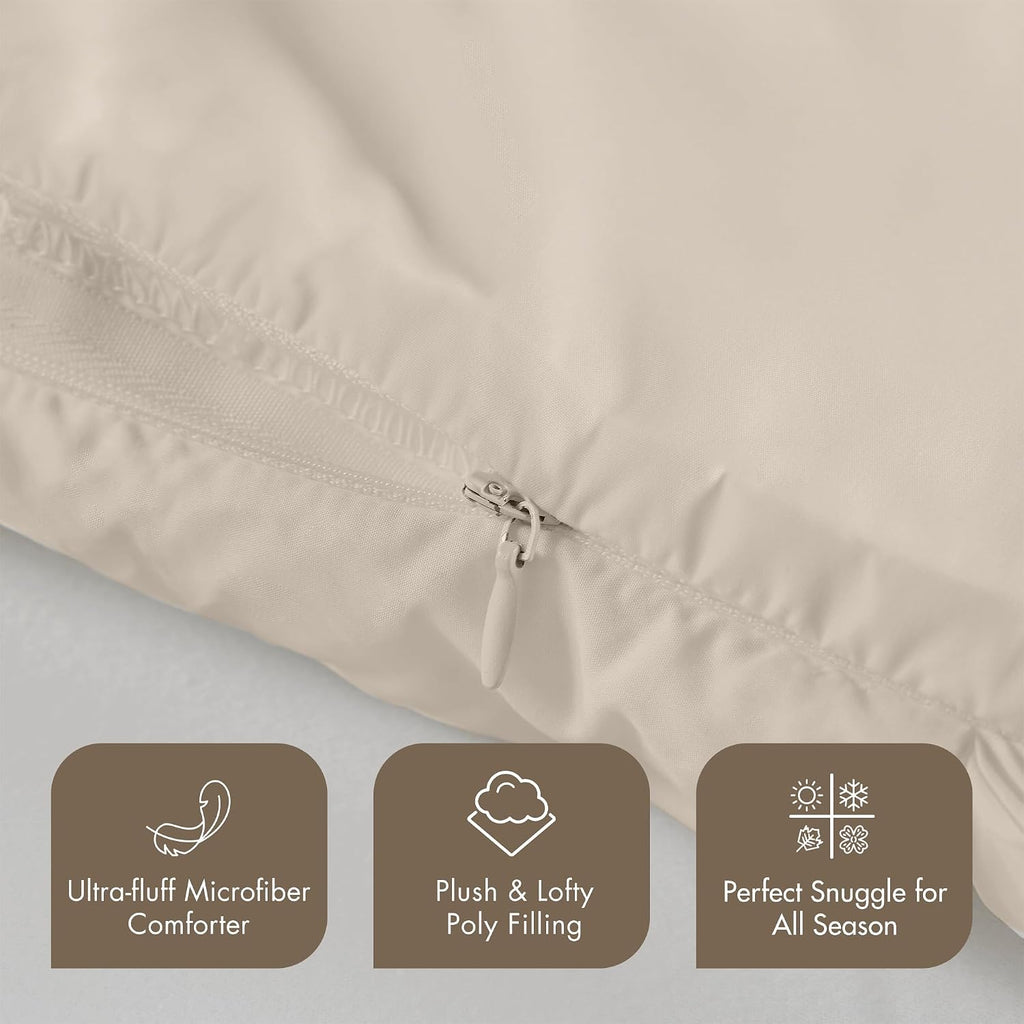 Madisonpark Madison Park King Pillowcase Puffy Pillow Protector Overfilled High Desity Fill Pillow Cover, 3D Puff Quilted Microfiber Fluffy…