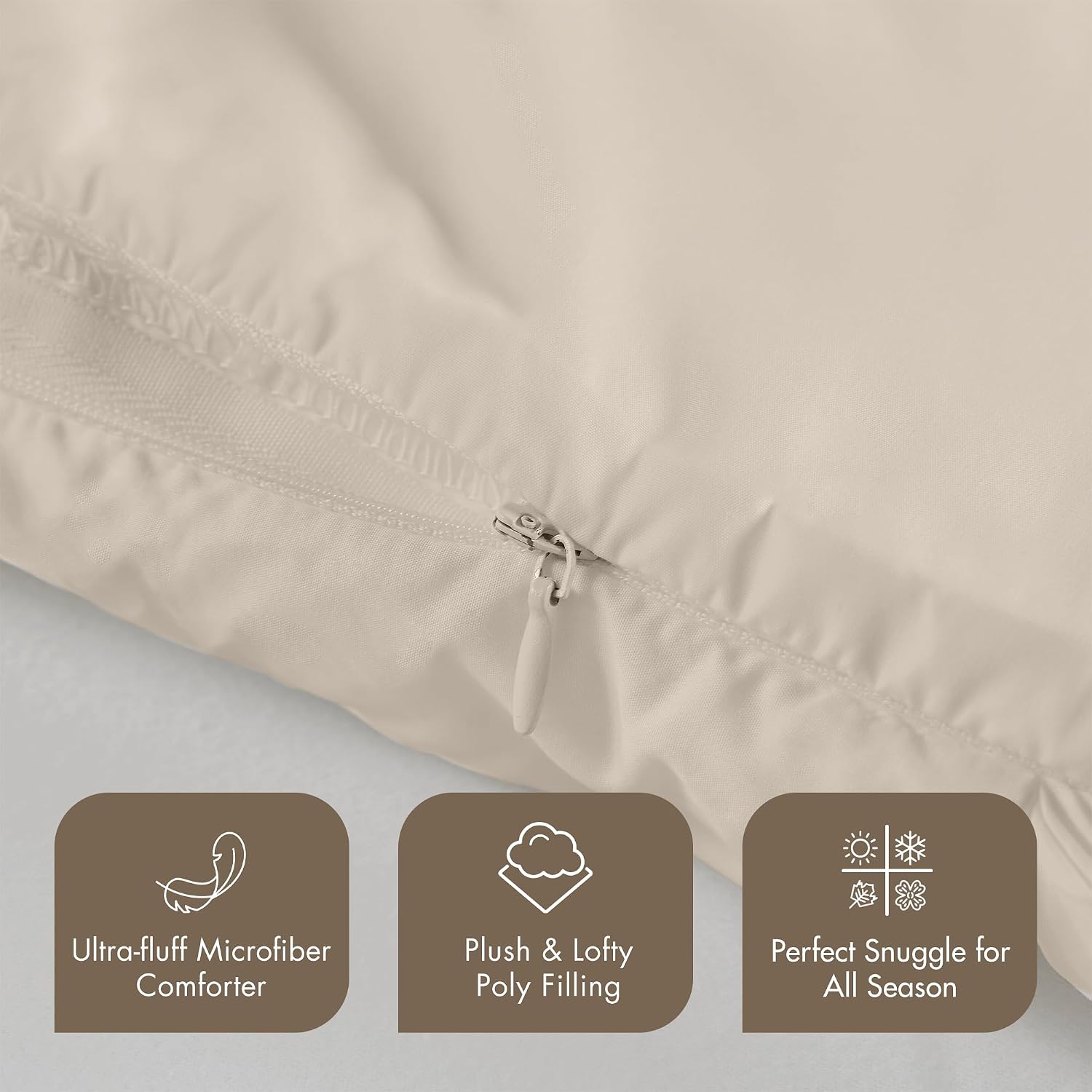 Madisonpark Madison Park King Pillowcase Puffy Pillow Protector Overfilled High Desity Fill Pillow Cover, 3D Puff Quilted Microfiber Fluffy…