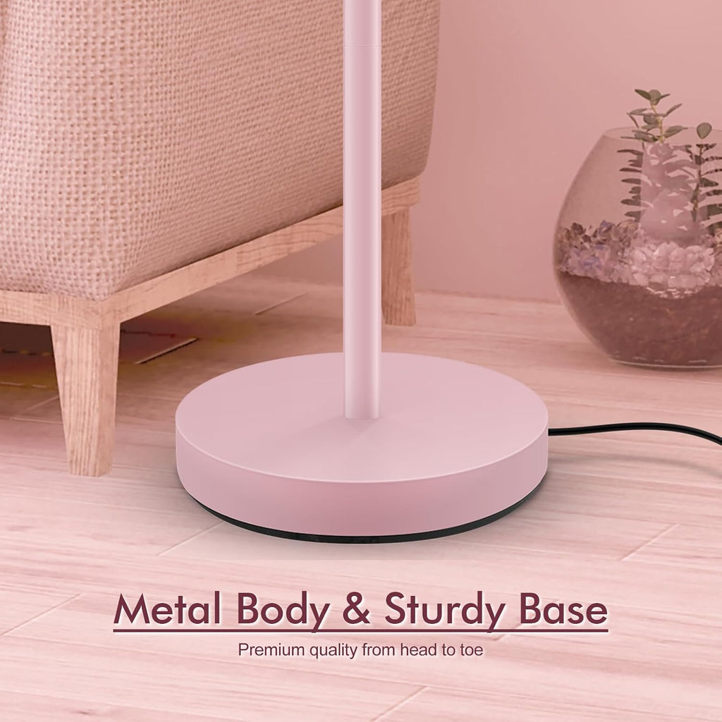 30W Pink Torchiere Floor Lamp, 3600LM Super Bright LED Pole Lamp, 71Inch Tall Stepless Dimmable Torch Lamp, 1Inch Thick Metal Tube…