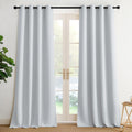 Nicetown Room Darkening Draperies Curtains Panels, 2 Panels Greyish White W52 x L108 White