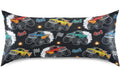 Monster Truck Black Print Pillow Covers Silk Pillowcase for Hair and Skin Soft Breathable Smooth Cooling Satin Pillowcase King Size…