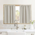 Rybhome RYB HOME Half Curtain Tiers 36 inch Length, Rod Pocket Summer Heat Blocking Thermal Insulated Short Curtains for Small Window, Widt…