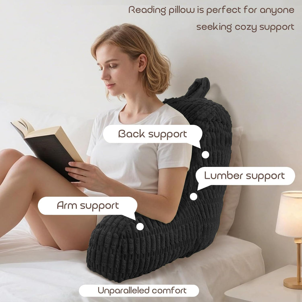 MIJIMO Reading Pillows for Sitting in Bed Adult, Back Rest Pillow for Sitting Up in Bed and Couch, Back Support Chair Pillow Support…