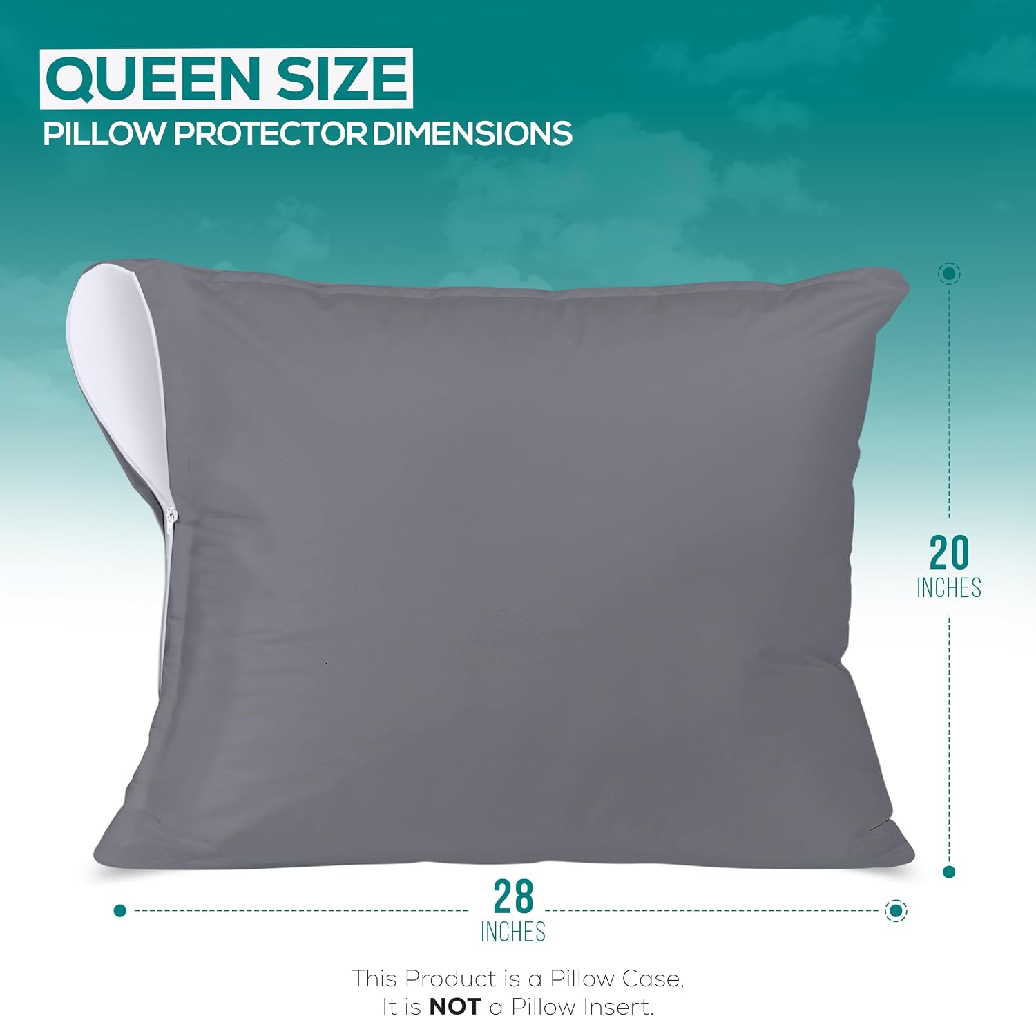 Utopiabedding Utopia Bedding 100% Waterproof Pillow Protectors with Zipper Queen Size (Set of 2), Bed Bug and Dust Mite Proof Zippered Pill…