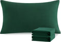 Ntbay King Pillowcase Set - 2 Pack Brushed Microfiber 20x36 Pillowcases - Soft, Wrinkle-Free, Fade-Resistant, Stain-Resistant, Dark Green P…