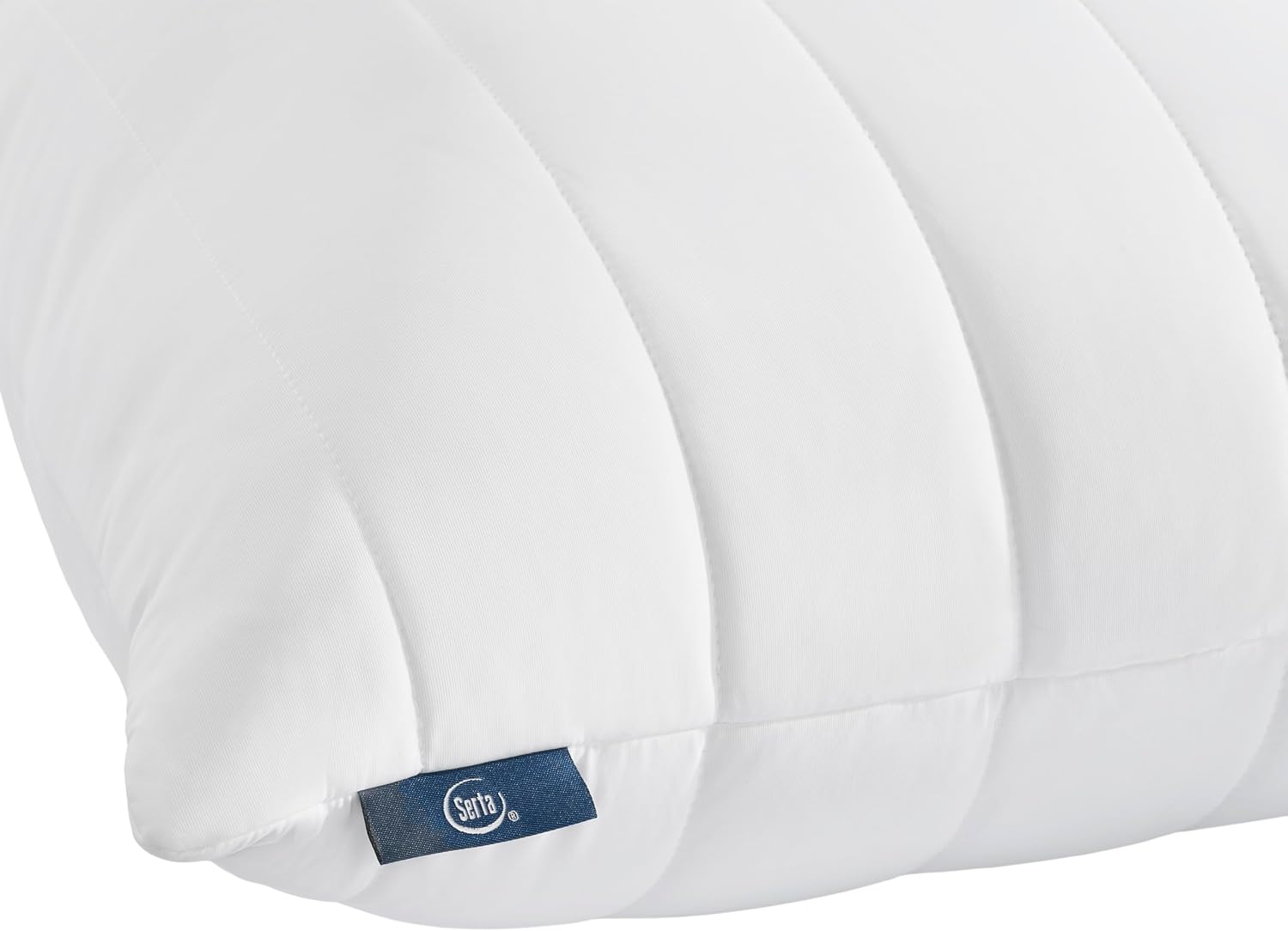 Serta Down Illusion Cooling Quilted Hypoallergenic Medium/Firm Bed Pillows for Side, Stomach or Back Sleepers (2 Pack), King, White 2 Pack…