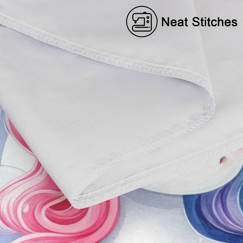 Unicorn Rainbow Cloud Satin Silk Pillowcase for Hair and Skin Pillow Cases Queen Size Soft Silk Pillow Case with Envelope Closure Print…