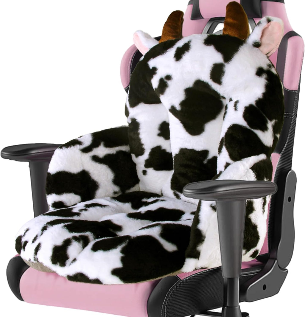 DOBUONO Comfy Office Chair Cushion: 17.5" L x 17.5" W x 18" H Cute Seat Cushion Kawaii Cushion for Gaming Chair with Backrest Non-Slip…