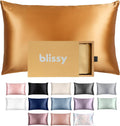 Blissy Silk Pillowcase - 100% Pure Mulberry Silk - 22 Momme 6A High-Grade Fibers - Silk Pillow Cover for Hair & Skin - Regular, Queen &…