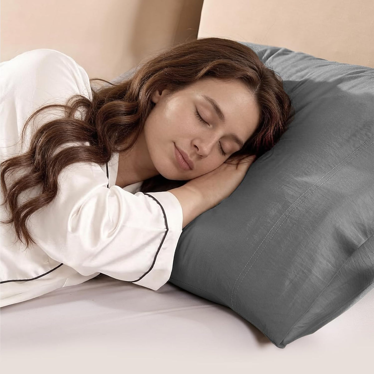 Surefit Washed Ultra-Chill Cooling Pillowcase Set of 2 for Hot Sleepers, Crisp and Silky Pillow Cover with Envelope Closure, King…