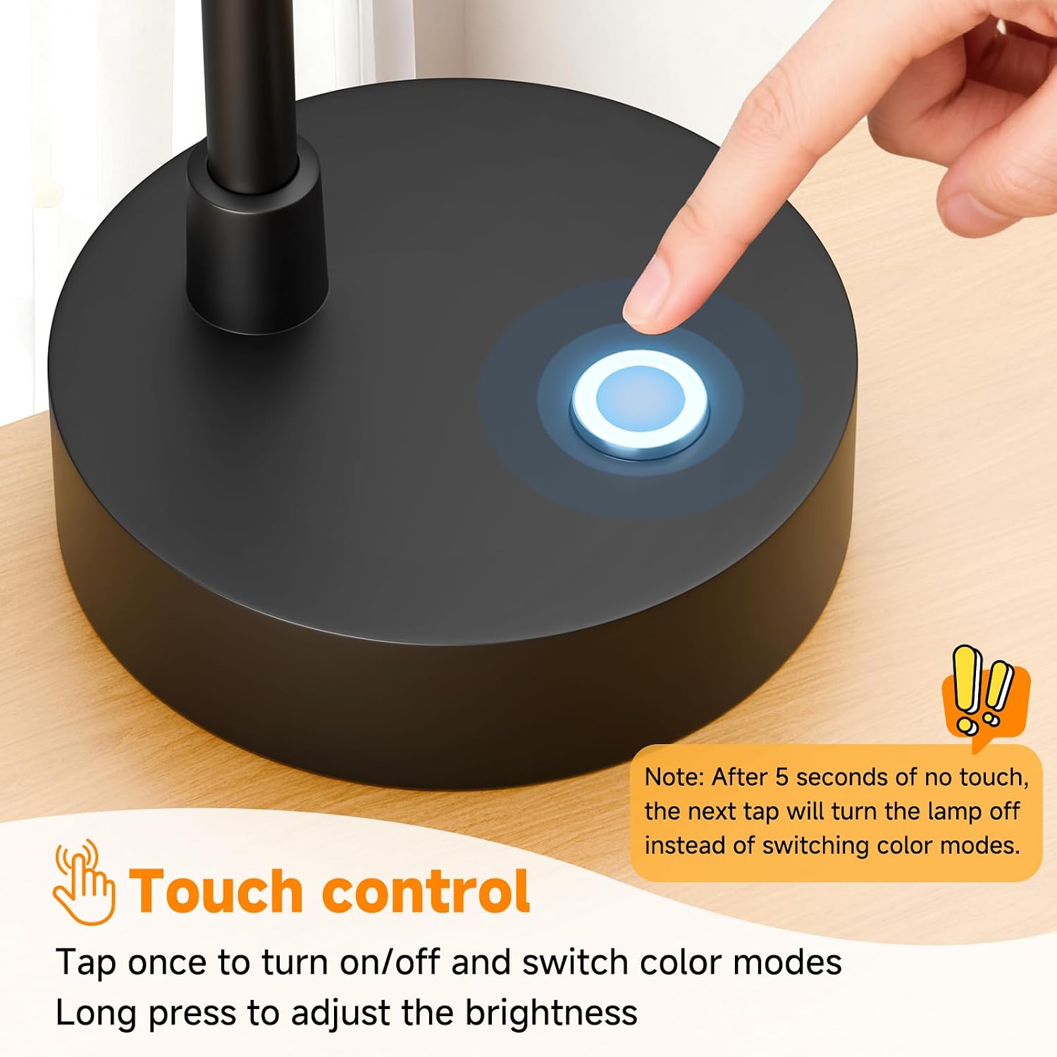 ShineTech LED Desk Lamp for Home Office, Dimmable Table Lamp with 3 Color Modes & Adjustable Brightness, USB-C Port, Touch Control…