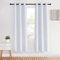 Nicetown Room Darkening Curtains for Living Room, 2 Panels, 34 by 70, Greyish White, easy maintenance Solid Thermal Insulated Silver…