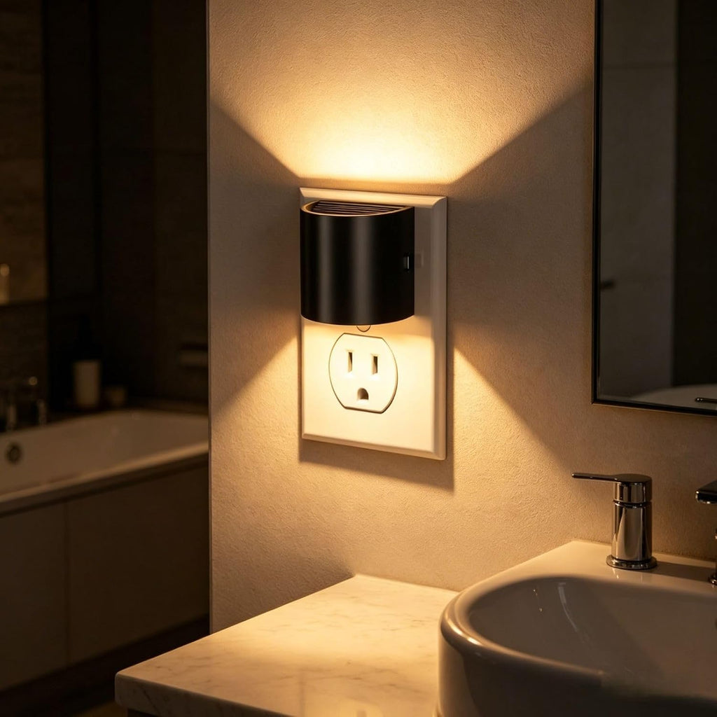 RocheJaune Night Lights Plug into Wall [2 Pack] Night Light, Dusk to Dawn Sensor Soft Warm LED Glow with 3-Level Dimmer, Plug in Night Ligh…