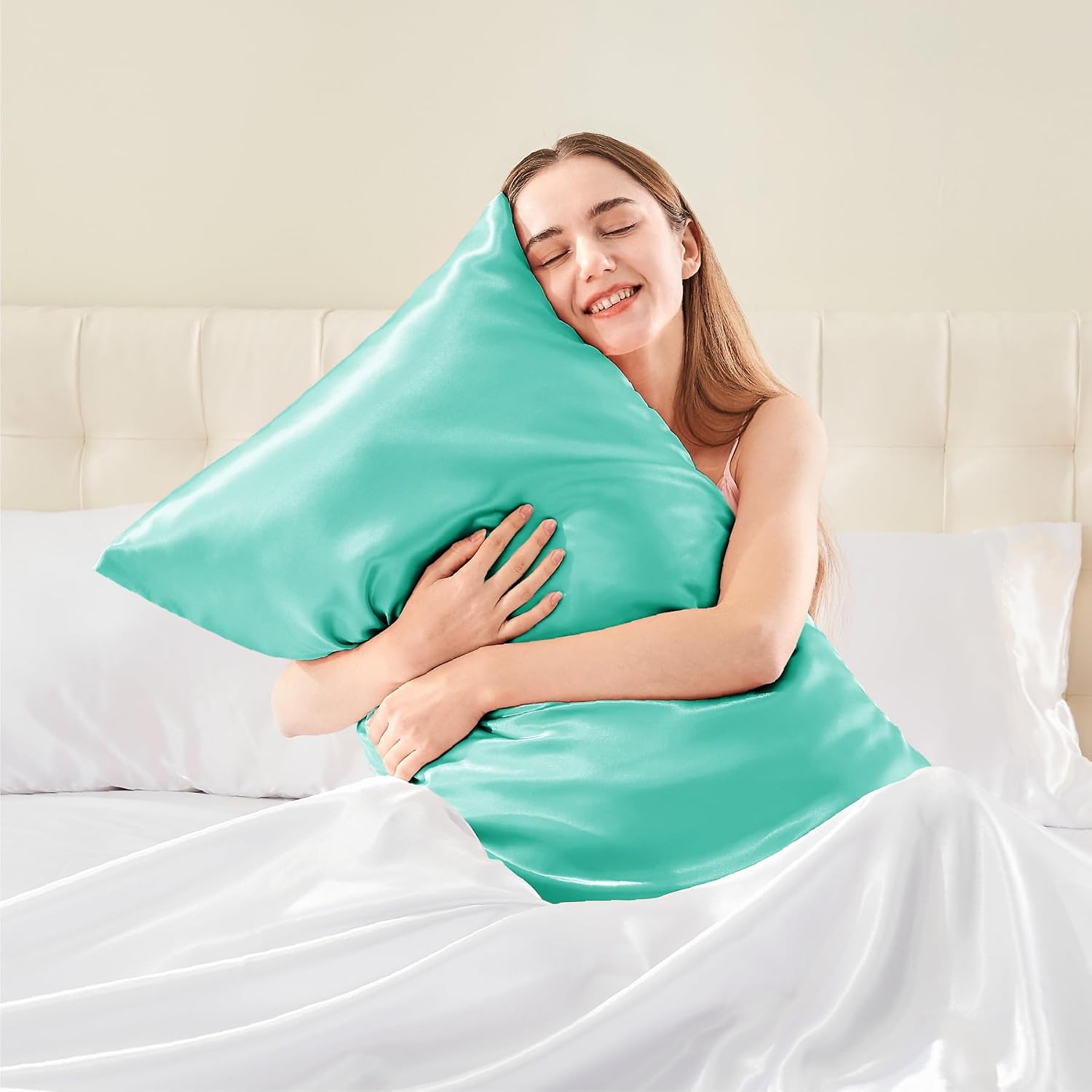 Bedelite Satin Body Pillow Cover, Super Soft and Cooling Body Pillow Pillowcase for Hair and Skin, Breathable Silky Full Long Pillowcase Co…