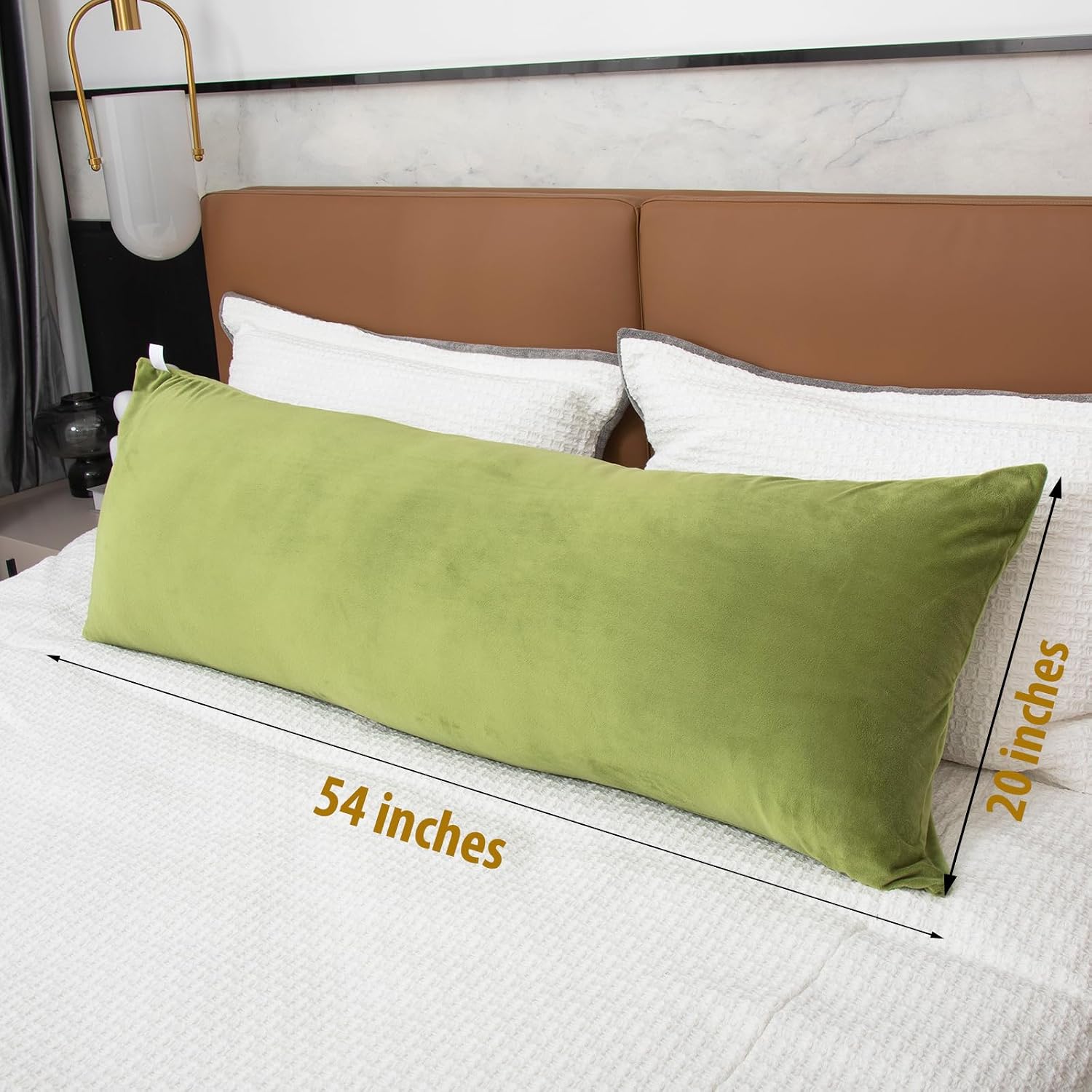 1 MIDDLE ONE Body Pillow, Memory Foam Body Pillows for Adults Sleeping, Long Pillow for Bed, Big Large Firm Full Body Pillow for Side…