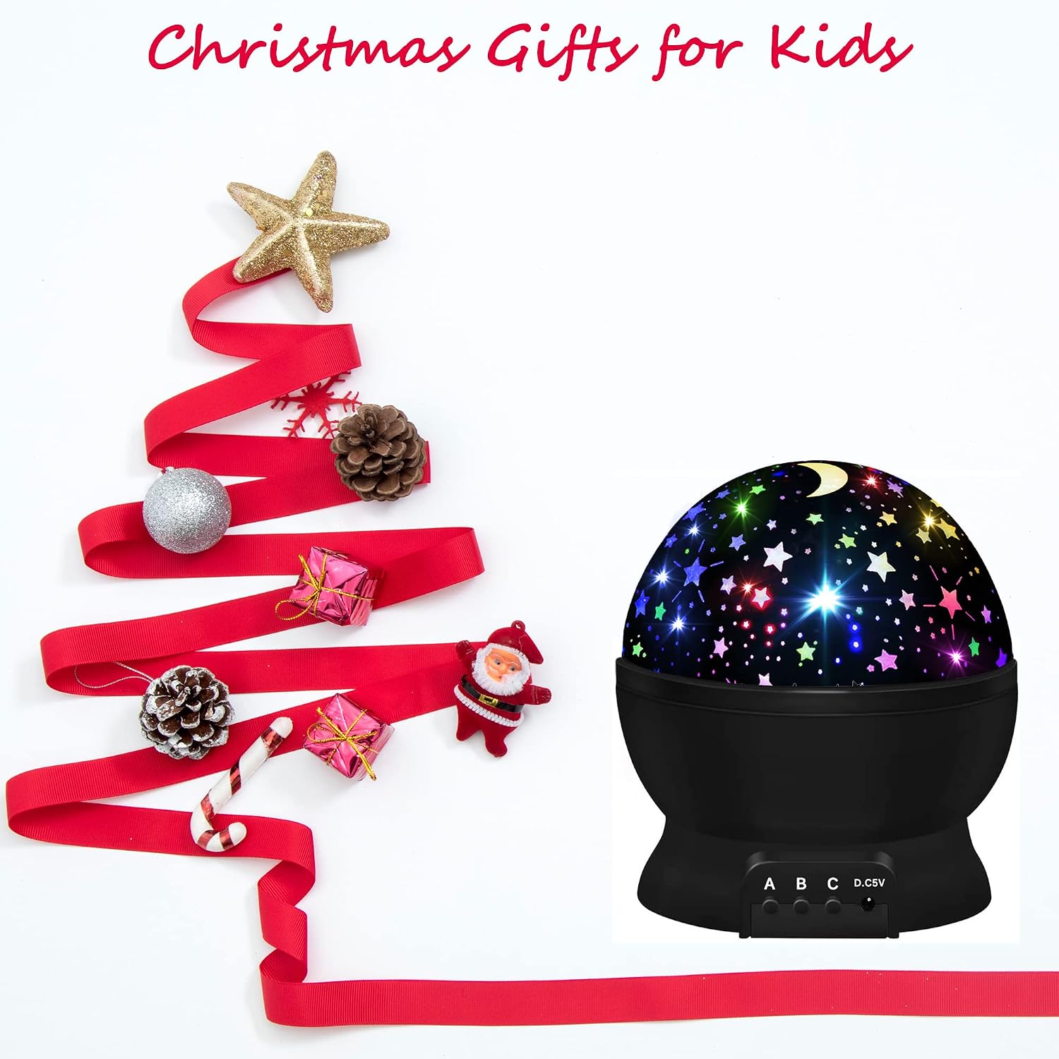 Night Light for Kids, Boys Toys for 3 4 5 6 7 8 Year Old Boys, Star Projector 360 Degree Rotation - 4 LED Bulbs 16 Light Color Changing…