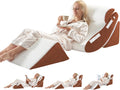WSOFRLAC Orthopedic Bed Wedge Pillow Set 4PCS – Memory Foam Pillows for Sleeping, Post Surgery, Back Pain, Sitting Up in Bed, Acid…