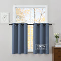 NICETOWN 100% Short Blackout Curtains 36 Inch Length for Bedroom, Privacy Thermal Insulated Grommet Window Drapes for Kitchen Living…