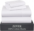 Zoyer 100% Cotton Sheets – California King Percale Bedding, Cooling & Breathable, Durable with a Crisp, Soft & Comfortable Feel, 14" Deep P…