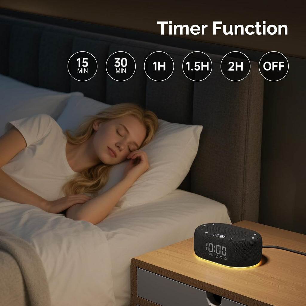1Mii White Noise Sound Machine with Alarm Clock, Sound Machine for Sleep for Adults Baby, 30 Soothing Sounds, Smart App Controlled…