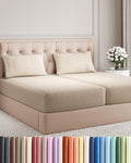Split King Size 5 Piece Sheet Set - Comfy Breathable & Cooling Sheets - Hotel Luxury Bed Sheets for Women & Men - Deep Pockets, Easy-Fit…