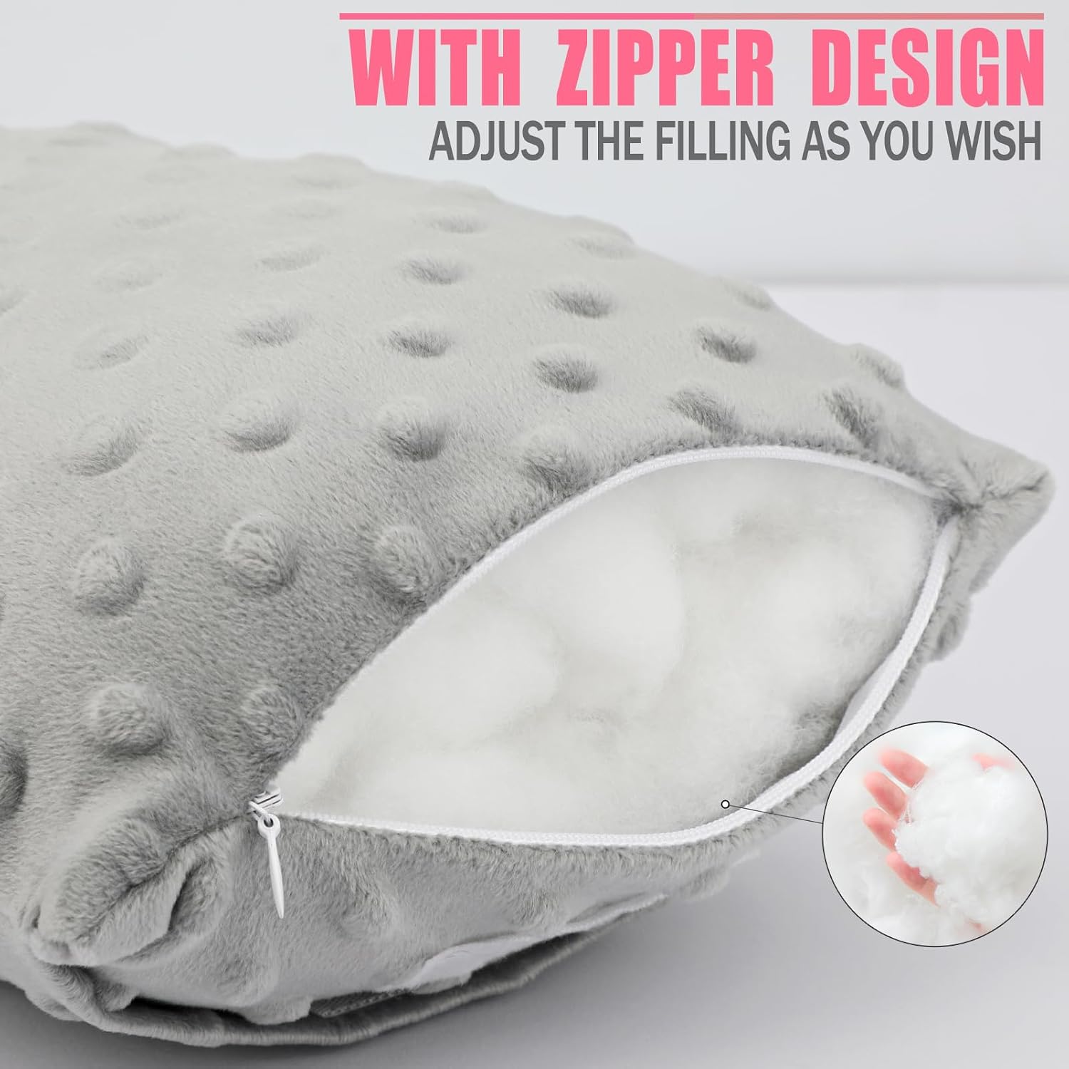 BNRendles Small Neck Pillow for Recliner Chair Neck Support Pillows Plump Adjustable Filling Nap Airplane Sleeping Little Cushion Minky Dot…