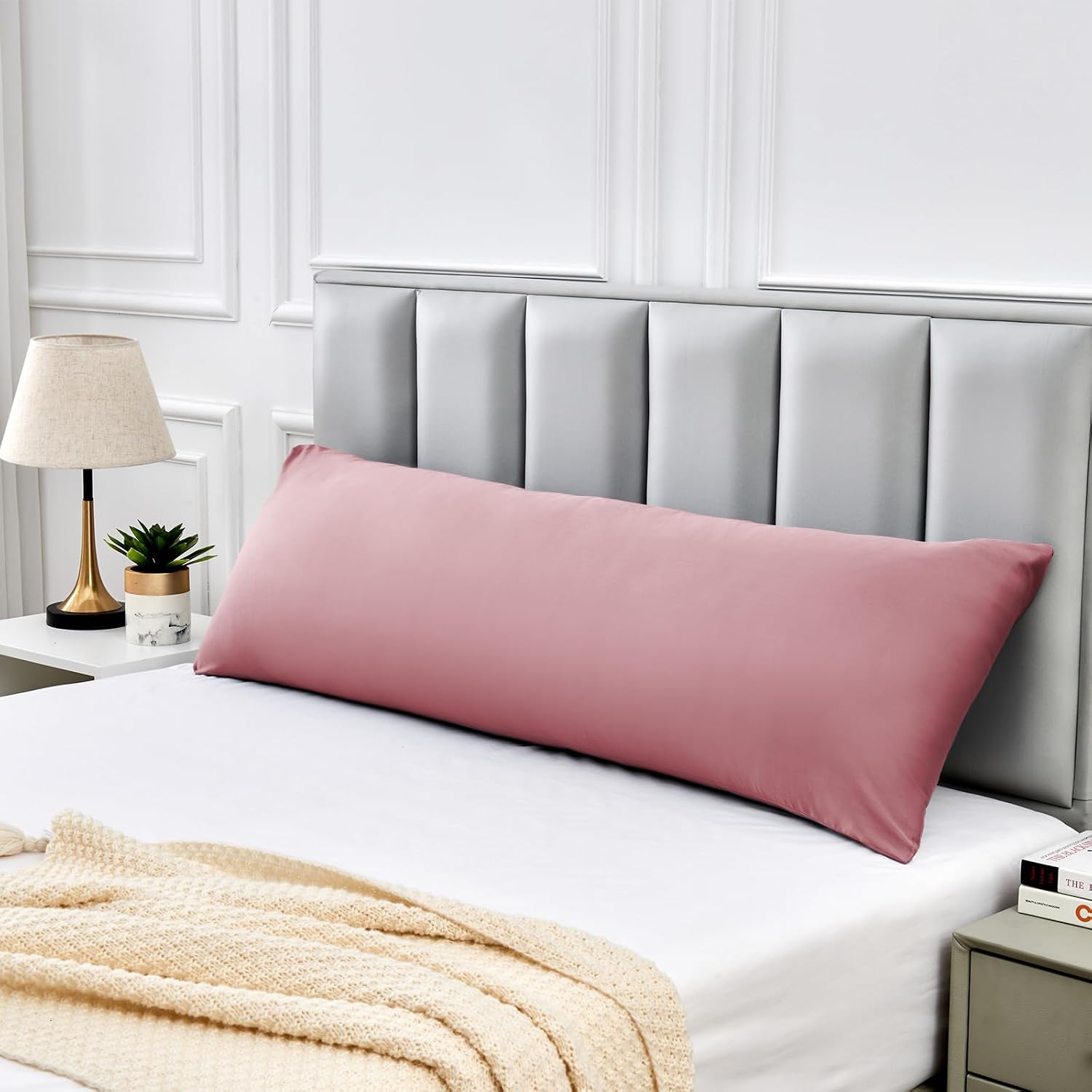 Warmstar Cotton Body Pillow Cover 1 Pack, 600 Thread Count Body Pillow case 20"x54", Long Body Pillow Case Cover Soft Breathable with…
