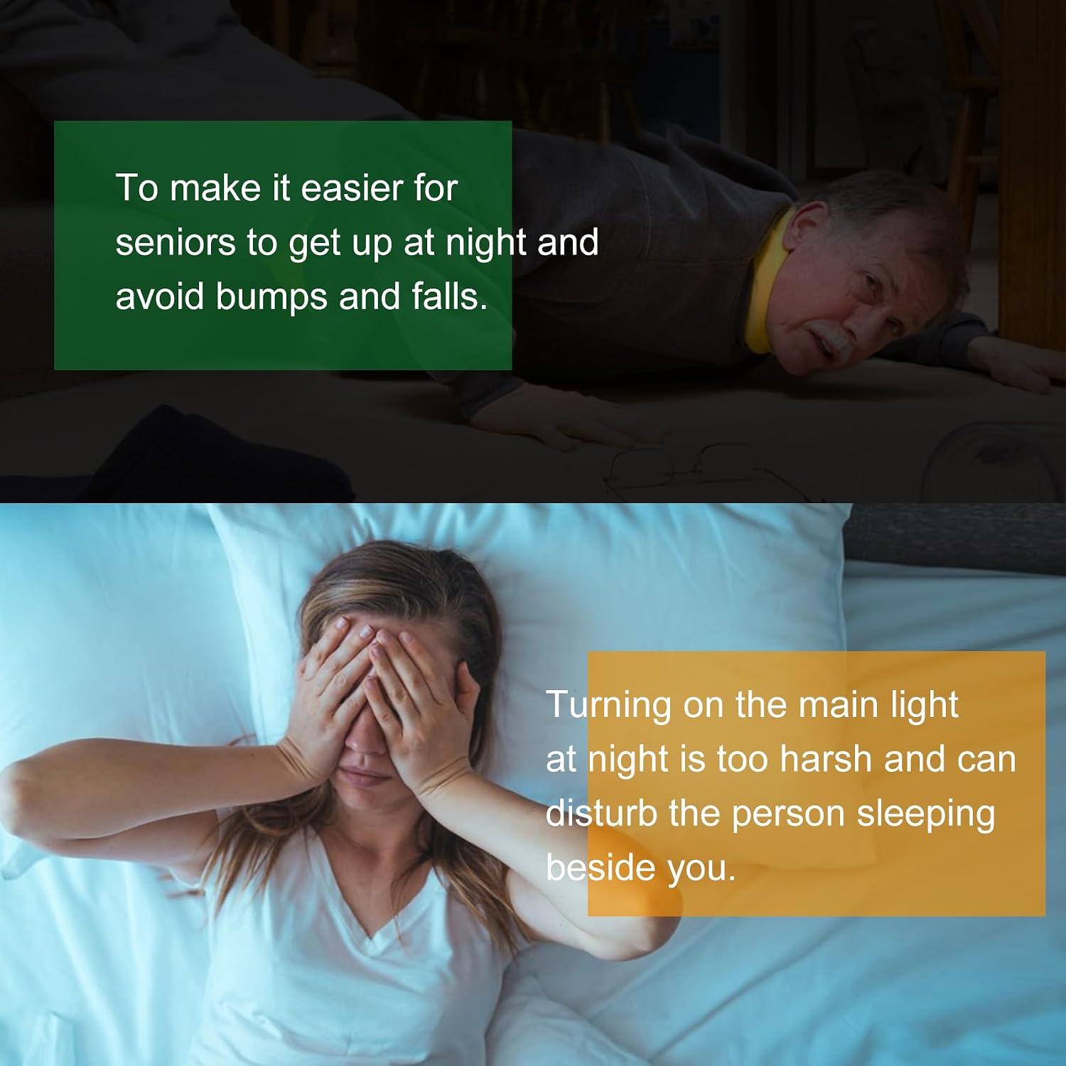 Vansky Motion Activated Bed Light, Flexible LED Strip Motion Sensor Night Light Bedside Lamp Illumination with Automatic Shut Off Timer…
